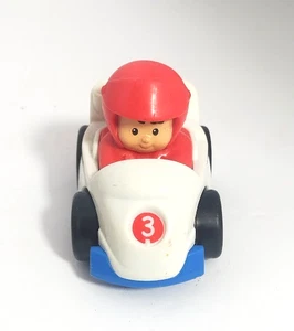 Fisher-Price Little People Race Cars Wheelies Car #3 Red Racer Mattel 2009 - Imagen 1 de 4