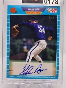 2021 Leaf Pro Set Light Blue Nolan Ryan 8/8 Autograph - Picture 1 of 3