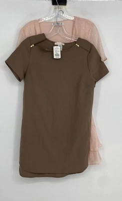 Uguest A'gaci Womens Pink Brown Fit & Flare Dress Size Small Lot Of 2 - Image 1 of 4