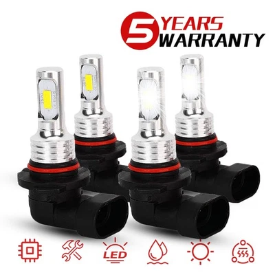 For GMC Savana 1500 2500 3500 1997-2019 LED Headlights Kit High Low 6000K Bulbs - Image 1 of 4