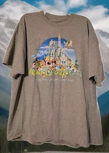 Disney Gray Short Sleeve Crew Neck Graphic Print T-Shirt Size 2XL E32 - Picture 1 of 5