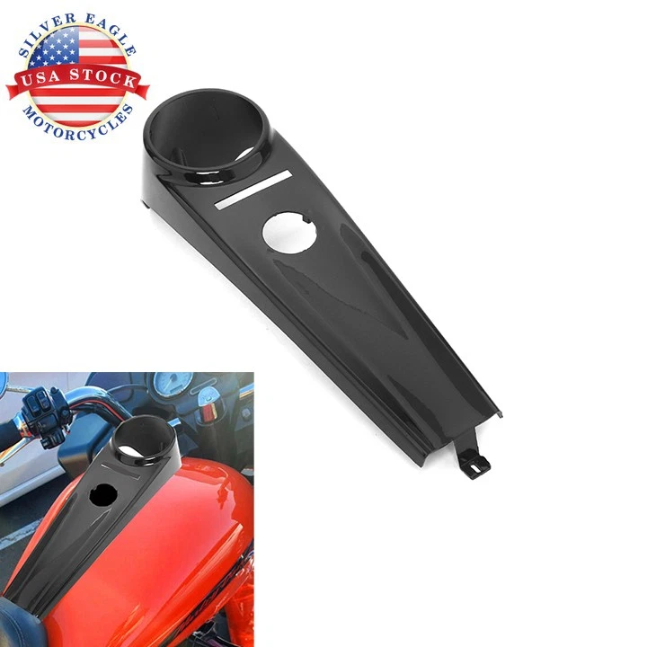 Cubierta de combustible del tanque de gasolina del panel de instrumentos negro brillante para Harley Softail modelos 2000-2017 Foto 1 de 4
