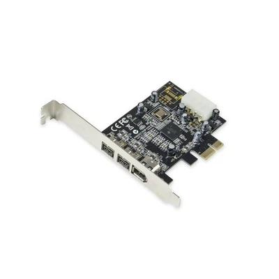 SY-PEX30016 3 Port IEEE 1394 Firewire 1394B & 1394A PCIe 1.1 x1 Card TI XIO22... - Image 1 of 2