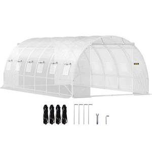 VEVOR Invernadero de Jardín Tipo Túnel Blanco 6,1x3x2,1m para Cultivo de Plantas - Imagen 1 de 12