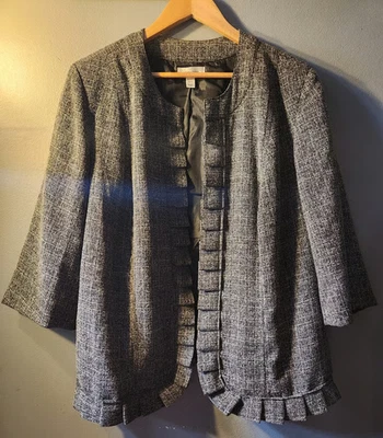 DRESSBARN женщин XL размер 18/20 черный и серый платье / работа блейзер - Изображение 1 из 4