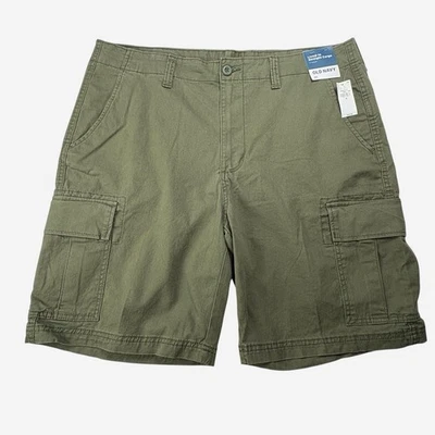 Old Navy Mens Lived In Straight Cargo Shorts 38 Heritage Green 9” Inseam NEW - Image 1 of 4