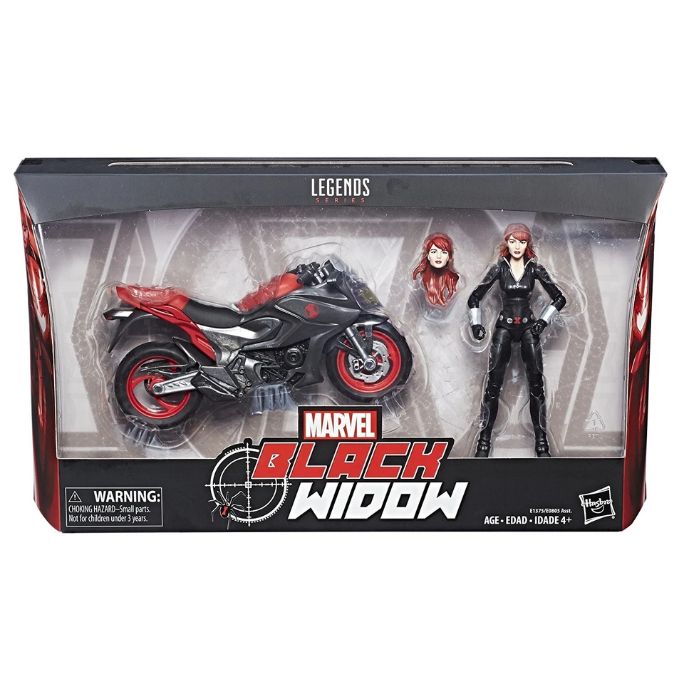 Marvel Legends Series 6inch Black Widow With Motorcycle