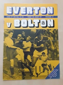 Everton v Bolton 1976/77 League Cup Semi Final 1st leg - Picture 1 of 1