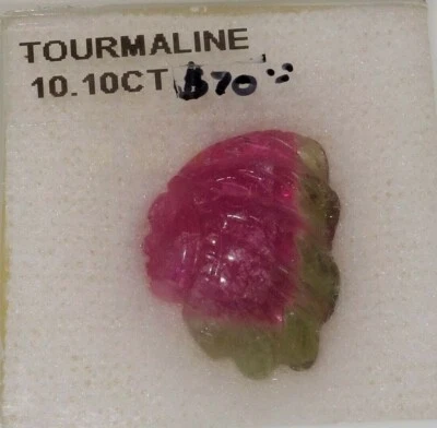 Tourmaline 10.10 cts Natural Brazilian Indian Chief carving  Very nice gem - Image 1 of 4