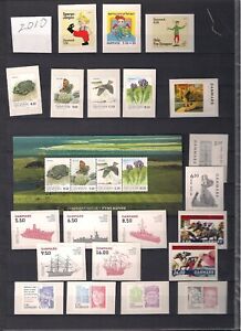 DENMARK 34 stamps 3 sheets from 2010 Mint NH never hinged