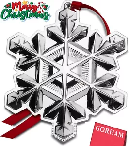 Gorham 2024 Sterling Silver Snowflake Ornament 55th Edition New Handcrafted US - Picture 1 of 5