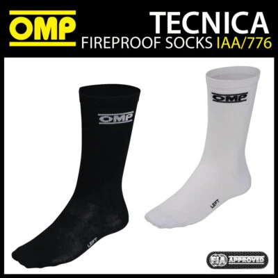 OMP Tecnica Race Socks Fireproof Underwear Motorsport Race Rally FIA Approved - Image 1 of 4