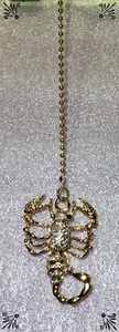 Handcrafted Champagne Rose Gold Scorpion With Crystal Rhinestones Fan Pull - Picture 1 of 4