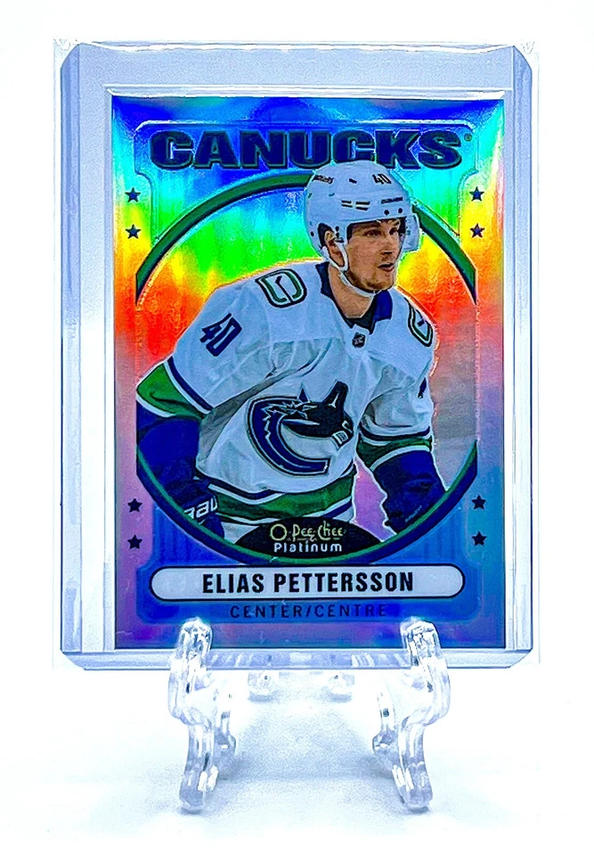 ELIAS PETTERSSON 2021 O-Pee-Chee Platinum #R-5 RETRO RAINBOW PARALLEL INSERT - Image 1 of 2
