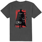 The Batman Distressed Logo Charcoal Cotton T-Shirt