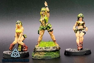 Painted Girls Warrior Pinup brigade set alternative miniature  Sci-Fi Wargames - Picture 1 of 11