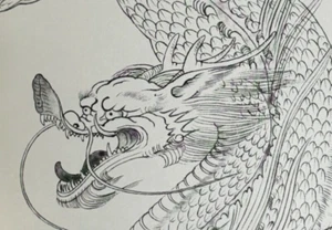 Zeichnung Drachen Buch Traditionelle Drachen Designs Kunst aus Japan - Bild 1 von 11