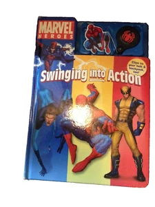 Marvel Heroes Swinging into Action by Benjamin Harper (2007, Board Book) + Toy - Foto 1 di 5