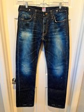 M'S $879 PRPS JAPAN P45P38X STUDDED POCKET BARRACUDA STRAIGHT LEG JEANS 33 W35W