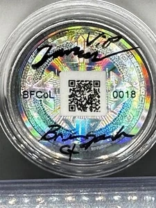 Bit VIP coins Autographed collab w/ Carib Treas 2024 -bit coin Lealana CASASCIUS - Picture 1 of 2