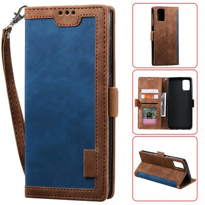 Funda tipo billetera de cuero abatible para Samsung Galaxy S25 S24 S23 Ultra S22 S21 S20 Note20 Foto 1 de 4