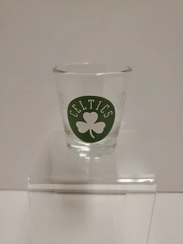 Boston Celtics shot glass. Collectable. Souvenir Pre Owned VERY Good Condition Cover