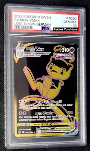 Pokemon Mew Vmax Full Art Oro Holo DE TG30/TG30 Origine Perduta PSA 10 Gemme Ottime Condizioni - Foto 1 di 2