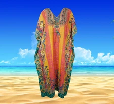 Women'sCaftan Maxi Dresses, Kaftan Boho Dress,Summer Travel Colorful CaftanL-2XL
