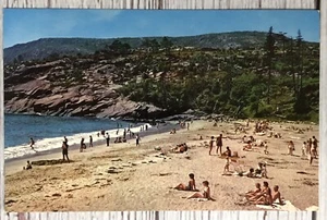 Bar Harbor ME-Maine, Sandstrand, Acadia Nationalpark Postkarte - Bild 1 von 2