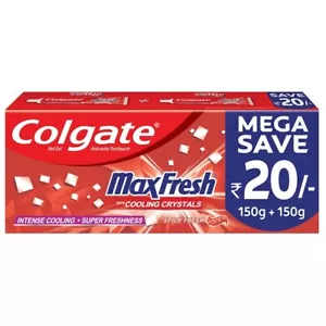 2X Colgate MaxFresh (150gm Per) Anticavity Toothpaste Gel Spicy Fresh 300gm FS - Picture 1 of 6