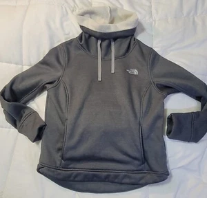 The North Face Jacke Taschen Wasserfallausschnitt Pullover Damen Größe M grau gebraucht, in einwandfreiem Zustand - Bild 1 von 12
