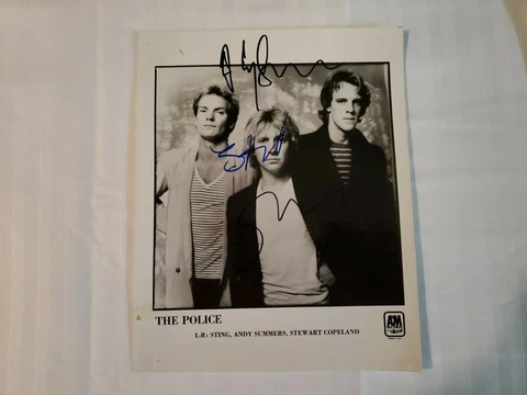 THE POLICE SIGNED 8X10 PHOTO JSA LOA Cover