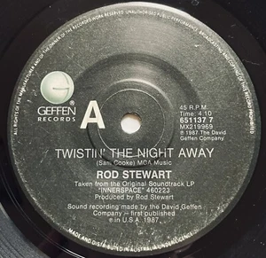 Rod Stewart Twistin’ The Night Away / Let’s Get Small Vinyl Record 7” 45 RPM - Picture 1 of 24