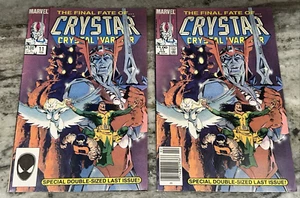 2 CRYSTAR,CRYSTAL WARRIOR #11 1985 MARVEL COMICS EDIZIONE EDICOLA E UNA VARIANTE - Foto 1 di 24