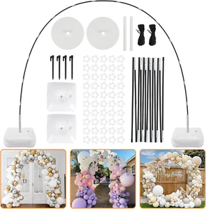Balloon Arch Kit, 8Ft Tall & 9Ft Wide Adjustable Balloon Arch Stand with 2 PVC B - Picture 1 of 7