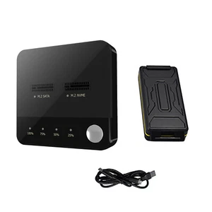 Dual Bay M.2 SSD NVMe M.2 Enclosure Offline Clone Duplicator Disk Copy Tool - Afbeelding 1 van 14