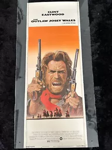 Póster de película The Outlaw Josey Wales 1976 original enrollado insertado Clint Eastwood - Imagen 1 de 9
