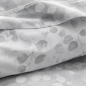 ANNE DE SOLENE ROSEE GRIS GRAY KING DUVET 2 KING SHAM SET COVER BOTANICAL FLOWER - Picture 1 of 7