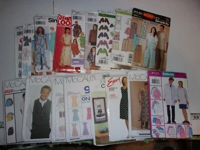 Assorted Sewing Patterns Assorted Sizes Assorted Brands - Image 1 of 2