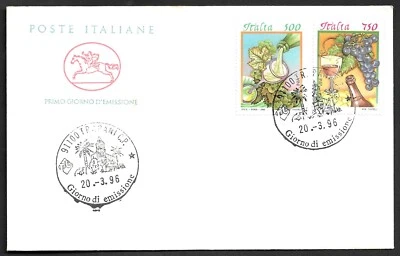 busta primo giorno di emissione repubblica 1996 nuova annullo cibi italiani 3° - Immagine 1 di 2