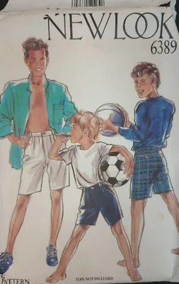 Simplicity 6389 Boys Shorts Sewing Pattern New Size 4-12 Years Envelope Damage - Image 1 of 4