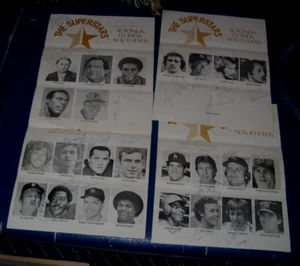 ABC THE SUPERSTARS SPORTS COMPETITION 27 AUTOGRAPHS OF HOSTS & ATHLETES 1976 - Picture 1 of 5