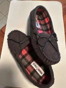 Zapatillas mocasín de cuero Kayla Minnetonka para mujer talla US:8 carbón - Imagen 1 de 5