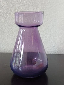 Vintage Purple Hyacinth Glass Bulb Forcing Vase - Picture 1 of 5