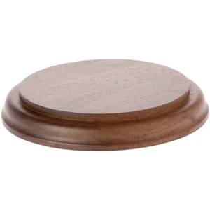 Plymor Solid Walnut Round Wood Display Base, 5.375" W x 5.375" D x 0.75" H - Picture 1 of 1