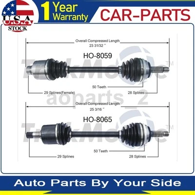 Eje delantero TrakMotive CV eje articulado para Acura Vigor 2,5 L 1994 1993 1992 Foto 1 de 4