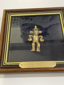 Reprosa Arte Pre-Colombino De Panama Argento Sterling 24 KT Oro Placcato - Foto 1 di 3