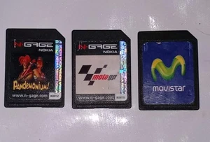 Lot of 3 Vintage Nokia N-Gage Game Cards – MotoGP, Pandemonium Movistar Promo! - Picture 1 of 16