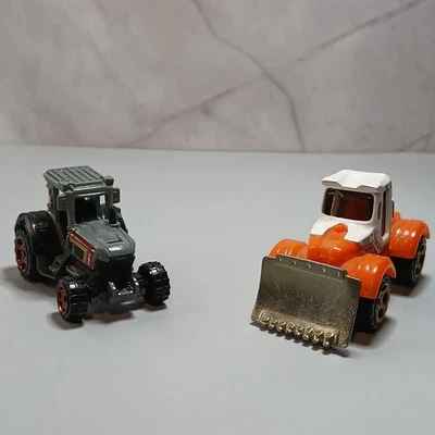 Matchbox 2 Work Trucks 2006 Ready for Action  MBX #3 Tractor Plow And MB703 - Image 1 of 4