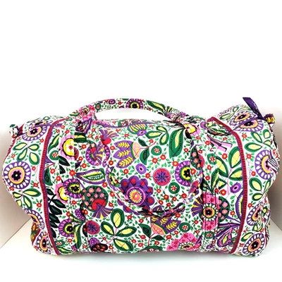 Bolso de Lona Grande Vera Bradley en Patrón "Viva la Vera" Floral Retirado Foto 1 de 4
